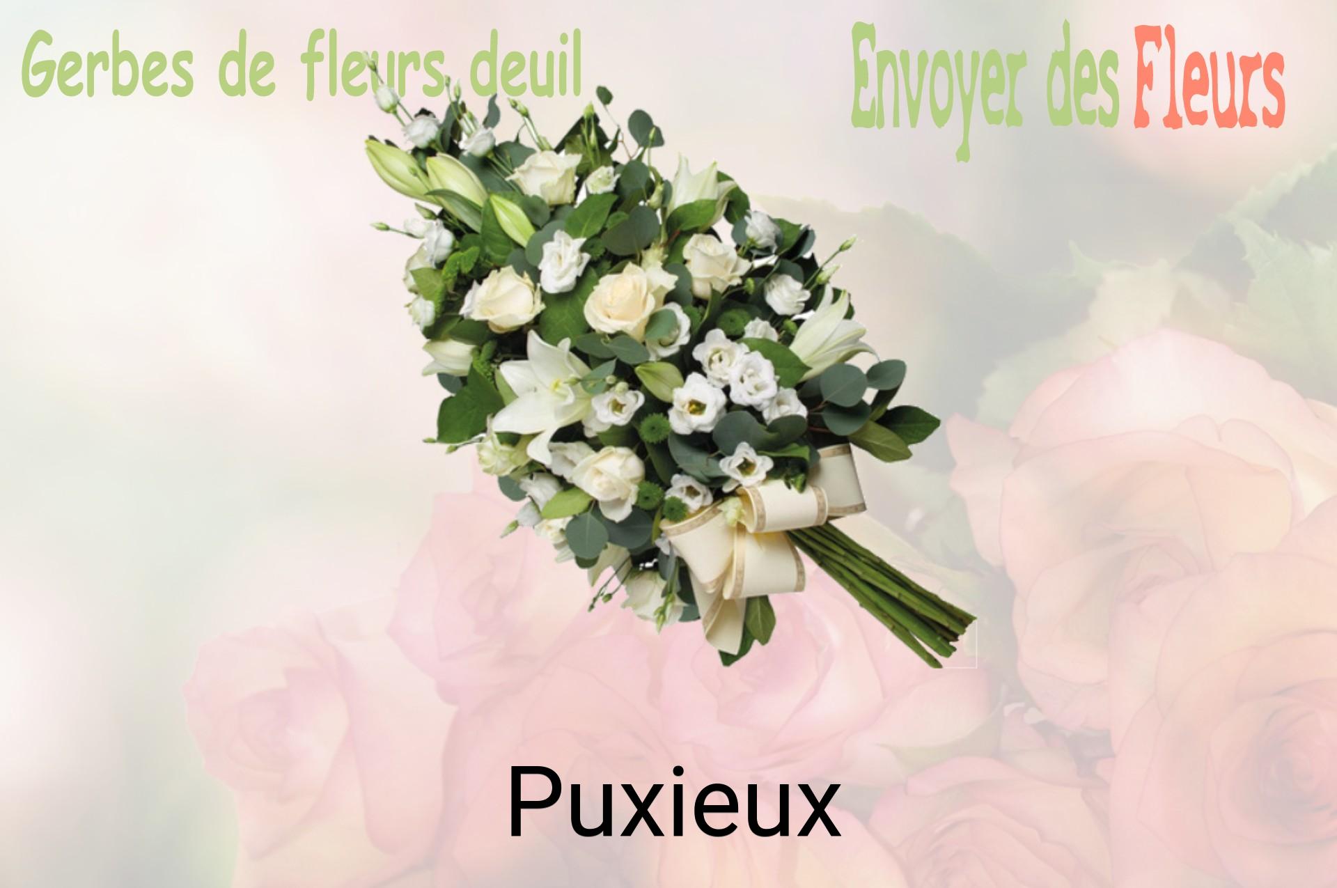 Gerbe de fleurs de deuil livrée à Puxieux